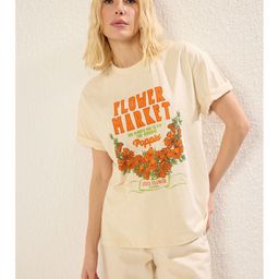 Trendyol Women Printed Extended Sleeves Pockets T-shirt-image-76