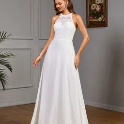 bebe Women Self Design Embroidered Maxi Dress-image-34