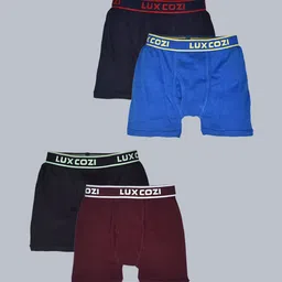 Lux Cozi Boys Pack Of 4 Pure Cotton Assorted Trunk COZI_BOYZ_ICDF_OE_AST_4PC-5