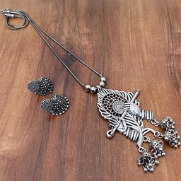 Arch gallery Oxidized Silver Silver Jewellery Set-image-1
