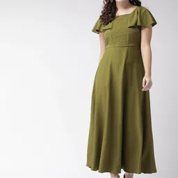 Moda Rapido Women Flutter Sleeve Crepe Maxi Dress-picture-29
