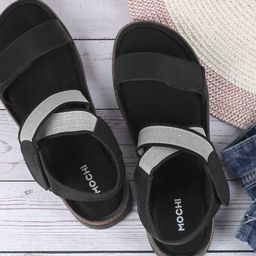 Mochi Women Open Toe Flats-image-91