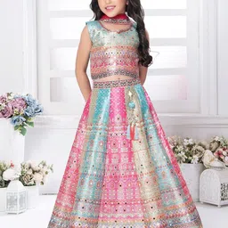 JAY NAGNATH FAB Girls Embellished Mirror Work Ready to Wear Lehenga & Blouse With Dupatta-picture-57