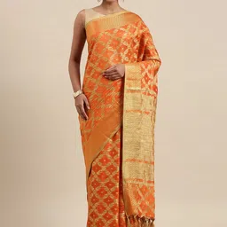 LeeliPeeri Designer Woven Design Zari Silk Cotton Banarasi Saree-image-13