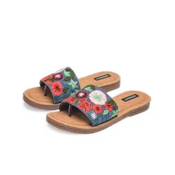 Qismat Women Embellished Ethnic Open Toe Flats-30