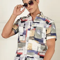 BS BLUE SQUAD Men Regular Fit Abstract Printed Casual Shirt-picture-19