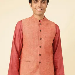Fabindia Striped Pure Cotton Nehru Jacket-17