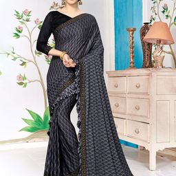 Moda Rapido Printed Embellished Ruffles Saree-image-17