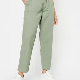 max Women Regular Fit Mid-Rise Regular Trousers-image-30