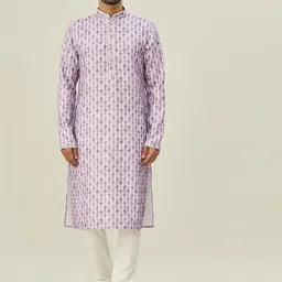 Arihant Rai Sinha Men Ethnic Motifs Printed Regular Pure Cotton Kurta with Churidar-picture-9