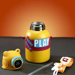 Little Surprise Box LLP Kids Yellow Game Theme tempertaure Controlled Water Bottle 550ml-23