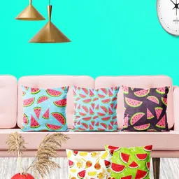 ArtzFolio Multicoloured Set of 5 Square Cushion Covers-16