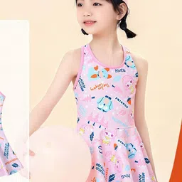 YK Girls Printed Swim Dress-21