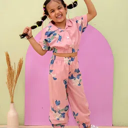 Superminis Girls Printed Shirt with Trousers-image-49
