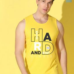 WOOSTRO Pack Of 2 Printed Super Combed Cotton Gym Vest VWS26(HARD YELLOW)(ENJOY LGTGREEN)-image-88