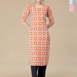 HERE&NOW Women Pack Of 3 Ethnic Motifs Printed Kurta-image-54