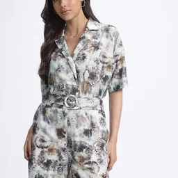 glitchez Printed Dobby Weave Playsuit image 2