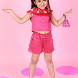 LIL DRAMA Girls Top with Shorts-image-71