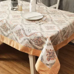 Aura Rust Ethnic Motifs 6 Seater Table Cover-image-38