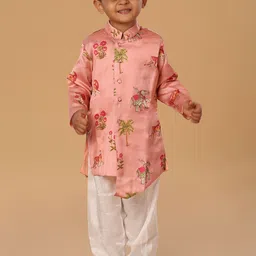 The Mini Trunk Boys Floral Printed Kurta with Pyjama-picture-14