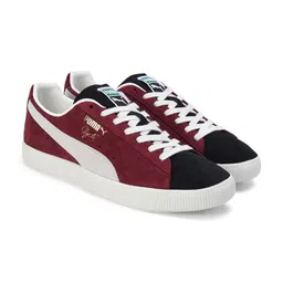 Puma Clyde OG Colorblocked Leather Causal Sneakers-image-2