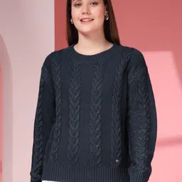 Juelle Women Cable Knit Woollen Pullover-image-96