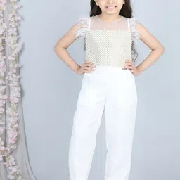 THE LITTLE CELEBS Girls BasicEmbellished Jumpsuit-image-55