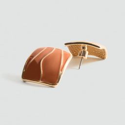 MANGO Square Shaped Enamelled Studs image 2