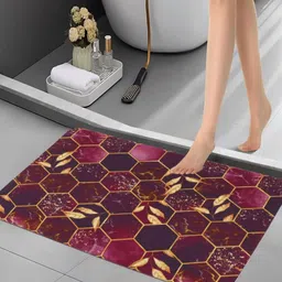 Aura Brown & Yellow Printed Anti Skid Doormats-picture-11