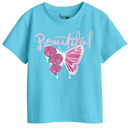 BonOrganik Girls Floral Printed Pure Cotton T-shirt-picture-24