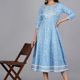 HERE&NOW Women Ethnic Motifs Embroidered Sequinned Anarkali Kurta-25