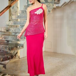 Shally Bhasin By Athena Embellished Top With Skirt Co-Ords-image-59