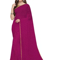 REDFISH Embellished Bollywood Chiffon Saree-picture-32