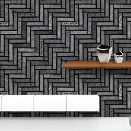 ArtzFolio Printed UV-Resistant Anti-Bacterial Abstract Doodle Herringbone Peel & Stick Wallpaper-image-72