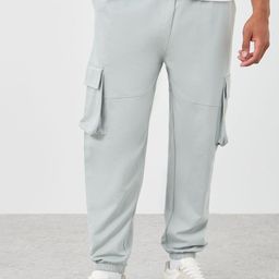 Styli Men Pure cotton Relaxed Fit Mid Rise Joggers-picture-3