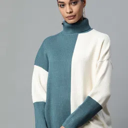 Global Republic Women Colourblocked Pullover-image-99