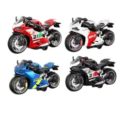 ADKD 1:14 Scale Die Cast Alloy Pull Back Bike Toys Vehicles-picture-33