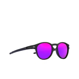 AFERELLE Unisex Round Sunglasses with Polarised Lens OBLKPURPV0-12