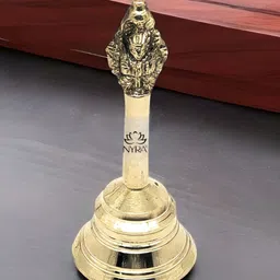 Nyra Kitchenware Bronze Toned Pure Brass Peetal Ghanti - Garuda Pooja Prayer Bell-image-22