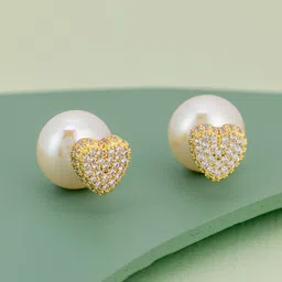 Kushal's Fashion Jewellery Gold-Plated Zircon Studded Party Classic Drop Earrings-image-77