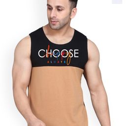 SLOWLORIS Pack Of 2 Printed Scoop Neck Gym VestsVSL26 CMB(CHS BLACKRUST)(LOUD WHITE)-image-55