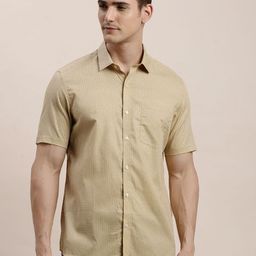 Turtle Classic Slim Fit Floral Printed Pure Cotton Formal Shirt-image-26