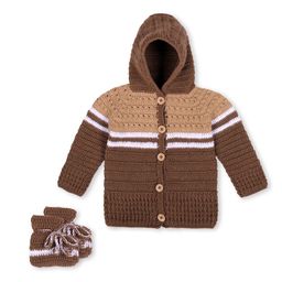 Ragel Kids Striped Woollen Cardigan-image-53