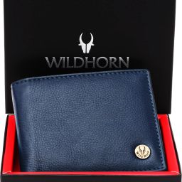 Men Casual Blue Genuine Leather RFID Wallet-image-57