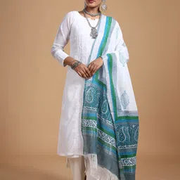 Taavi Block Printed Dupatta image 4