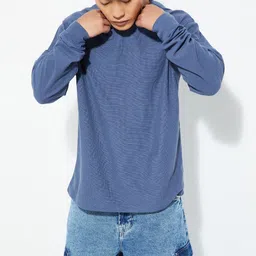 max Men Solid Round Neck Cotton Relaxed Fit T-shirt-image-71