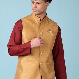 V-Mart Embroidered Woven Nehru Jacket-picture-16