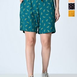 BAESD Women Printed High-Rise Shorts-image-25