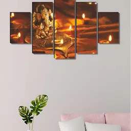 Myntra Elegant Homes Brown 5 Piece Wood Religious Wall Paintings-image-85