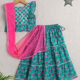 The Magic Wand Girls Embellished Ready to Wear Lehenga & Blouse With Dupatta-image-99